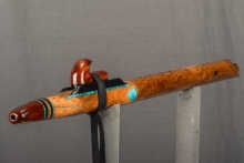 York Gum Burl Native American Flute, Minor, Mid A#-4, #L7C (1)